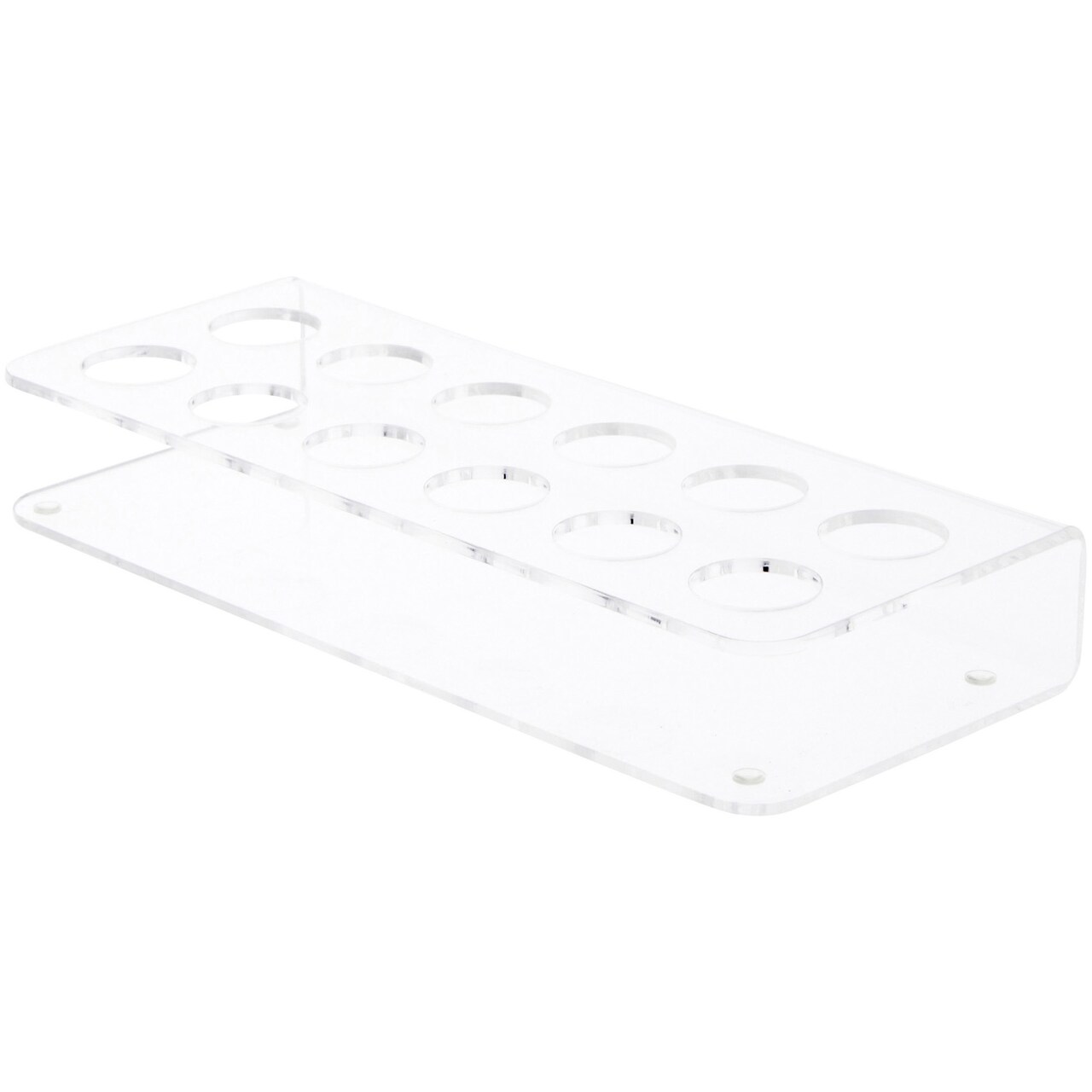 Plymor Clear Acrylic Display for 12 Round Lipstick Tubes, 1.5" H x 9.5" W x 4" D